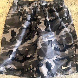 Nike camo swim trunks